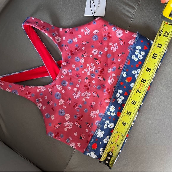 Anthropologie X Kachel• Floral Contrast Sports Bra - Picture 12 of 14